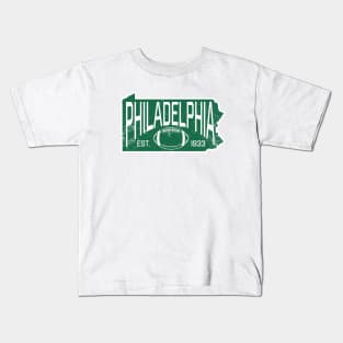 Philadelphia PA Football - White Kids T-Shirt